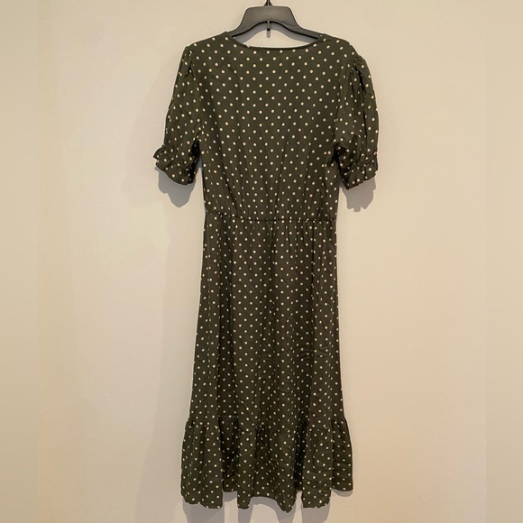 NWT Zara Green Polka Dot Print Dress size XL - Picture 12 of 12